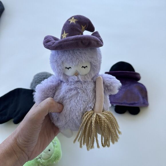 Slumberkins Mini Lot Vlad Mini Glow in The Dark Bat Lavender Witch Owl Mr Bones - Picture 4 of 7